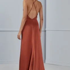 Alicia -Bridal Shop 03 Bridesmaids ALICIA GB164S Cowlneckdress strappyback FluidSatin Back scaled