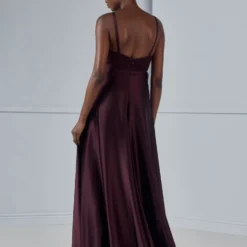 Tess - Maternity Dress -Bridal Shop 03 Bridesmaids TESS GB145S Maternity V neck straps FluidSatin Back scaled