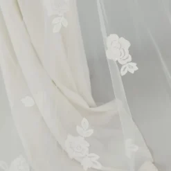 R237U - Cathedral Length Veil With Lace -Bridal Shop 04 Accessory R237U Sheertulle Lace Floral Cathedrallength Veil CloseUp3 scaled