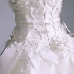 Blossom -Bridal Shop Amsale Bridal BLOSSOM M767 Gazar DroppedWaist BallGown 3DHandEmbroidered FlowerDetail Mood4 scaled