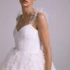 Kahlo -Bridal Shop Amsale Bridal KAHLO M746 Tulle Mushroompleated Ruffle Ballgown Mood4