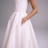 Matilda -Bridal Shop Amsale Bridal MATILDA A815 Silkfaille U neck Pockets Ballgown Mood3