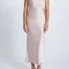 Brooks -Bridal Shop Amsale Bridesmaids BROOKS GB265S FluidSatin High Neck Halter CocktailDress Front1