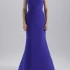 Cecilia -Bridal Shop Amsale Bridesmaids CECILIA GB154A Faille One Shouldered SpaghettiStrap Fit to Flare Front1