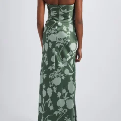 Fenna -Bridal Shop Amsale Bridesmaids FENNA GB327R FluidSatin Strapless DrapedNeckline Back scaled