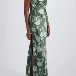 Fenna -Bridal Shop Amsale Bridesmaids FENNA GB327R FluidSatin Strapless DrapedNeckline Side scaled