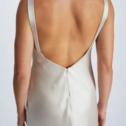 Mical -Bridal Shop Amsale Bridesmaids MICAL GB270S FluidSatin CowlNeck CocktailDress Mood1 scaled