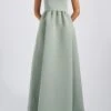 West -Bridal Shop Amsale Bridesmaids WEST GB330A Faille OneShoulder BowDetail DirndlSkirt Front1