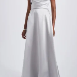 One-Shoulder Mikado Gown