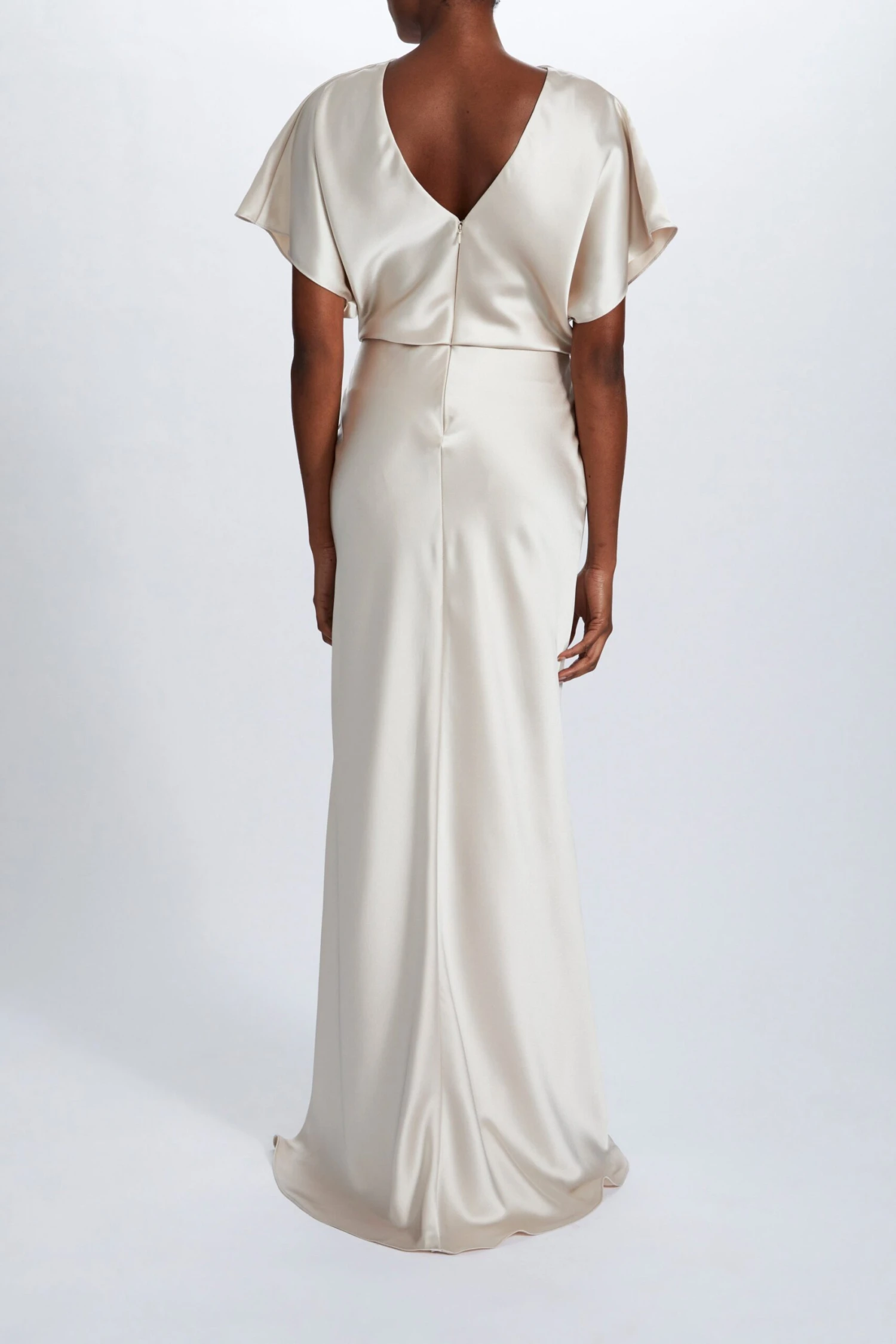 Fluid Satin Draped Gown 5 Fluid Satin Draped Gown - Image 3