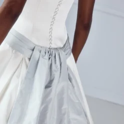 Blue Sash - Amsale Archive -Bridal Shop BLUESASH A343 Detail scaled