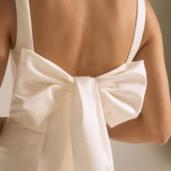 Coda -Bridal Shop NouvelleAmsale Bridal CODA R400S DuchessSatin U Neck TwistedBowWatteau HighFit to FlareGown Mood4 scaled