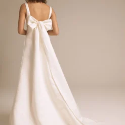 Coda -Bridal Shop NouvelleAmsale Bridal CODA R400S DuchessSatin U Neck TwistedBowWatteau HighFit to FlareGown Mood6 scaled