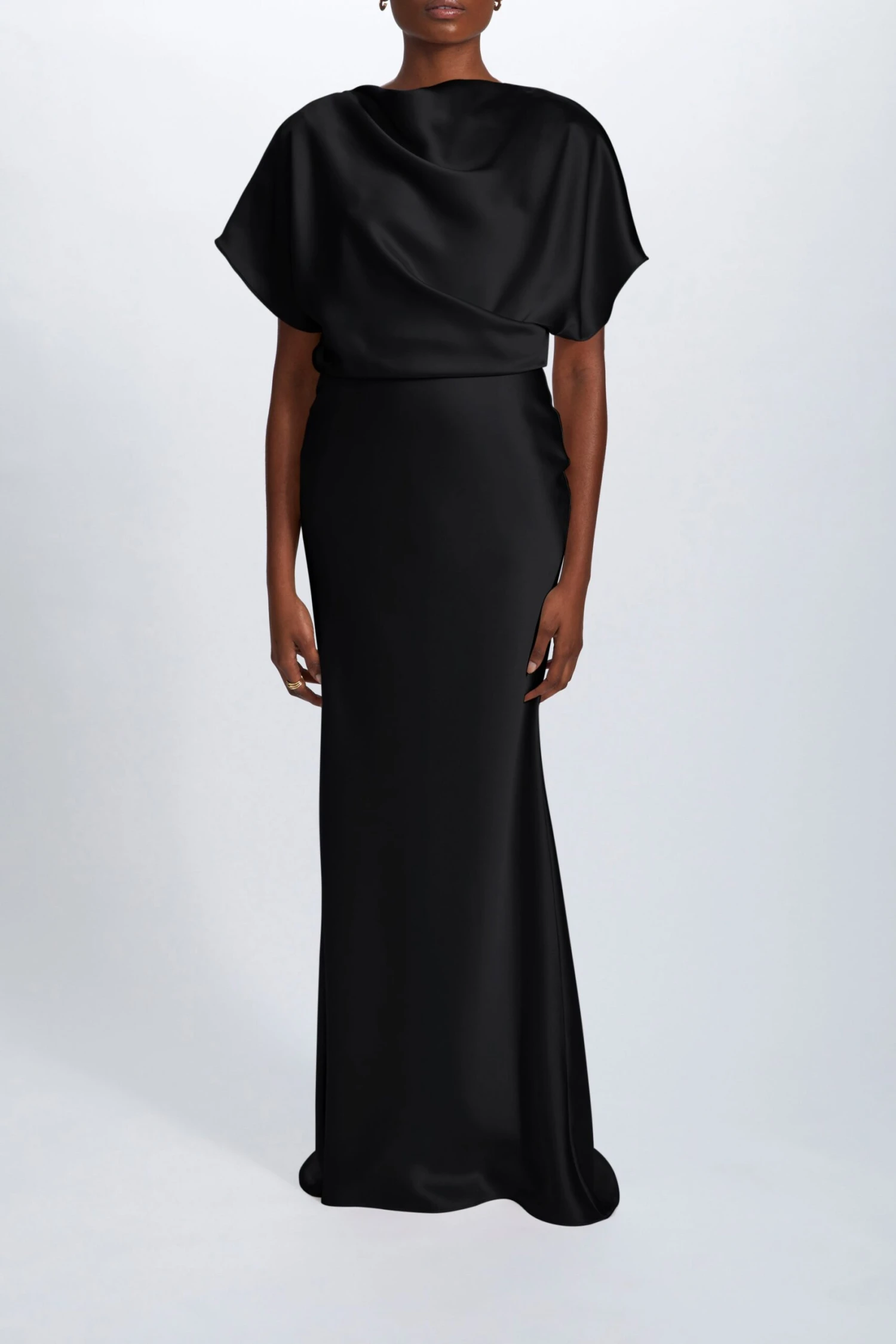 Fluid Satin Draped Gown 8 Fluid Satin Draped Gown - Image 6