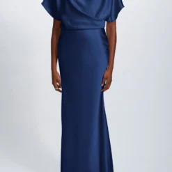Fluid Satin Draped Gown 16 Fluid Satin Draped Gown -Bridal Shop P727S FluidSatin FrenchBlue 1 scaled